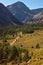 Huge picturesque valley in autumn day