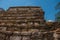 Huge pyramid steps close up. Palenque, Chiapas, Mexico.