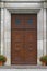 Huge restored bronze door with brass lions