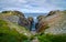 Huge rocks and boulder outcrops along Cape Bonavista coastline in Newfoundland, Canada.