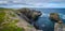 Huge rocks and boulder outcrops along Cape Bonavista coastline in Newfoundland, Canada.