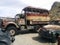 Huge rusted custom monster truck bus