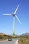 Huge sail of wind farm generator in Spain