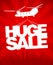 Huge sale vector design template.