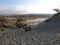 Huge sand dunes in autumn