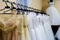 A huge selection of wedding dresses in the wedding salon