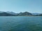 The huge Skadar Lake, surrounded by the majestic mountains in Montenegro.