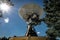 A huge soviet radio telescope near abandoned military town Irbene in Latvia. Former super-secret Soviet Army space