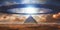 Huge space disk UFO hovered over the Great Pyramid of Giza, Egypt