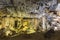 Huge stalagmites inside Cango Caves in Karoo desert