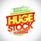 Huge stock clearance, further reductions, sale lettering banner