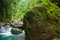 The huge stones near the waterfall Casaroro. Philippines. Valencia, island Negros.