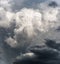 huge storm cloud, tower cumulus and cumulonimbus cloud