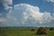 Huge stormcloud over the landscape of Transylvania, Romania