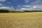 A huge stretch of farmland seen with a tower set up farther down in the area