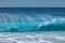 Huge surfing waves in ocean water