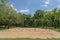 Huge swing set in nature park with tree lush at Ennis, Texas, US