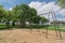 Huge swing set in nature park with tree lush at Ennis, Texas, US