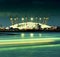 Huge tent at the bankside London at evening