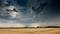 Huge thundercloud over a wheat field