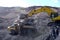 Huge trucks in coal mine