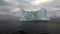 Huge unique glacier iceberg in ocean of Antarctica.