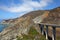 Huge viaduct on mountain road