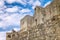 Huge walls of the medieval castle Strecno nearby Zilina town