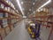 Huge warehouse with racks