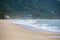 Huge waves on lamai beach on koh samui