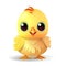 A huggable and cute Ä±llustration of a baby chick