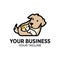 Hugging Dog and cat logo design for pet shop