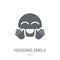 Hugging emoji icon. Trendy Hugging emoji logo concept on white b