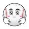Hugging face baseball cartoon character
