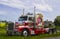 A hugh Peterbilt articulated circus lorry day cab