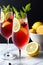 Hugo Spritz - this simple low-alcohol cocktail combines elderberry liqueur, any sparkling wine and sparkling water. A