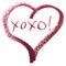 Hugs And Kisses â€” XOXO Message In Heart Shape
