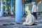 Hui minority Muslim men inside a mosque, Yinchuan, China