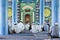 Hui minority Muslim men inside a mosque, Yinchuan, China