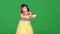 Hula Girl Doll Against Green Screen