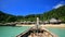 Hull of wooden boat to Islander village at Koh Surin