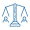 huma rights balance on scales doodle icon hand drawn illustration