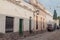 HUMAHUACA, ARGENTINA - APRIL 12, 2015: Cobbled street in Humahuaca village, Argenti