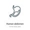 Human abdomen outline vector icon. Thin line black human abdomen icon, flat vector simple element illustration from editable human