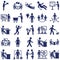 Human Activity vector icons set every single icon can be easily modified or edited