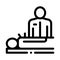 Human acupuncture and doctor icon vector outline illustration
