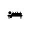 Human acupuncture outline icon. Signs and symbols can be used for web, logo, mobile app, UI, UX