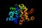 Human aldose reductase in complex with NADP+, citrate, and IDD594, a small molecule inhibitor. 3d rendering