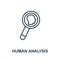 Human Analysis icon from business training collection. Simple line Human Analysis icon for templates, web design and infographics