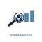 Human Analysis icon. Pixel perfect. Monochrome Human Analysis icon symbol from human resources collection. Two colors element for